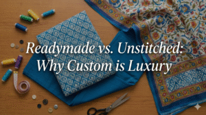 Read more about the article Readymade vs. Unstitched: Why Custom is the Ultimate Luxury