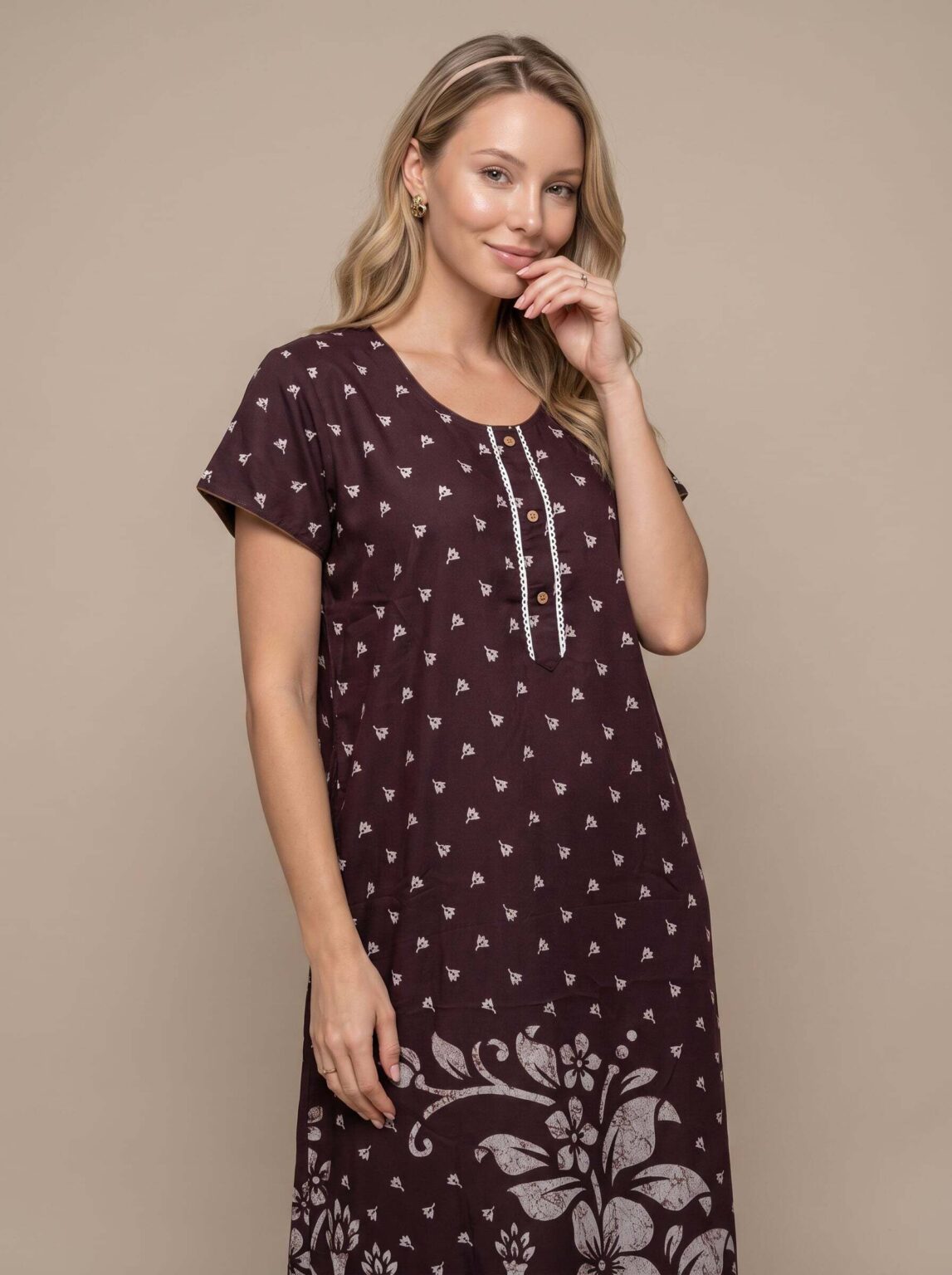 Chandni Alpine Nighty in Roasted Cocoa, photo 1