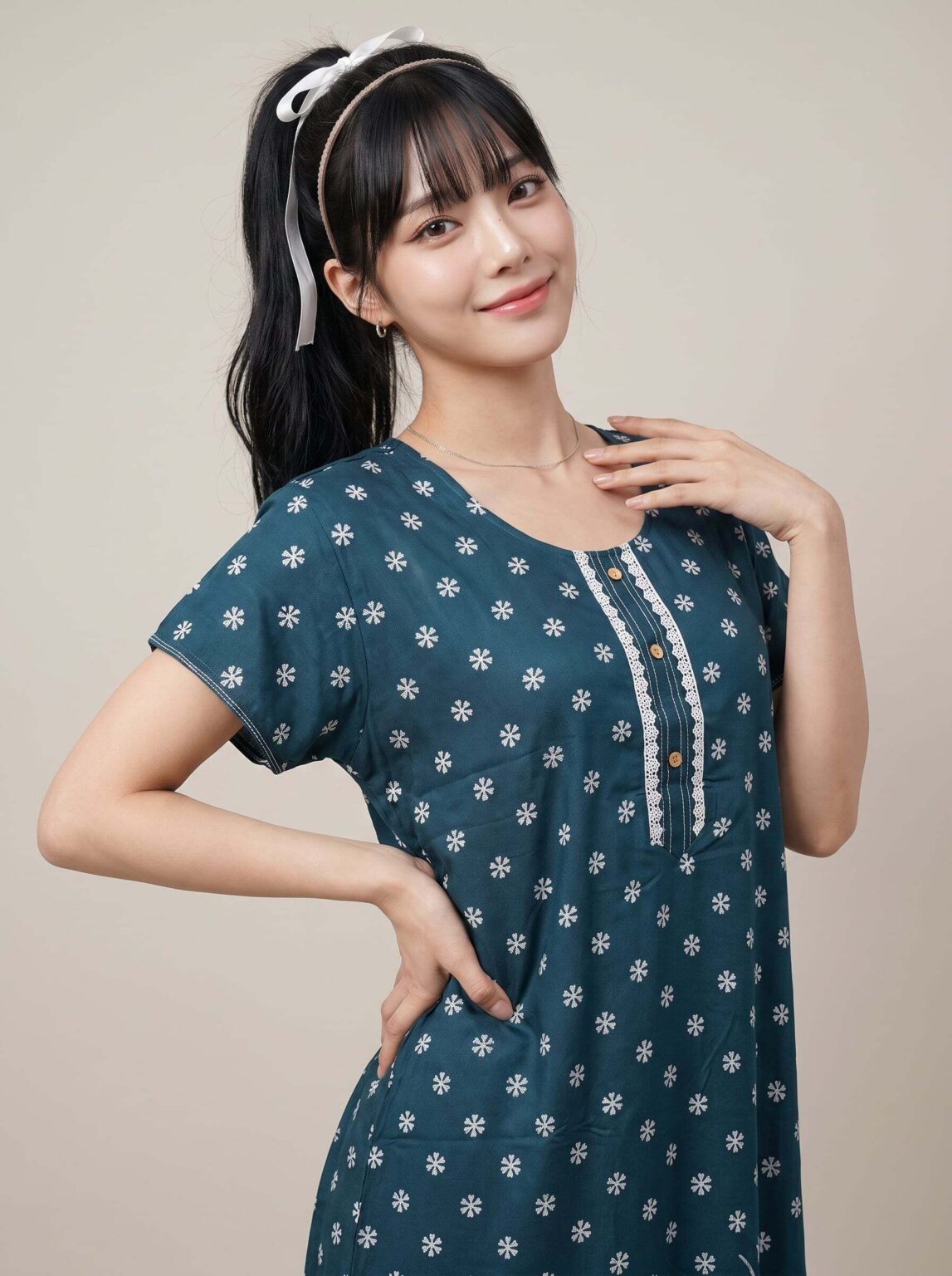 Sitara Alpine Nighty in Peacock Teal, photo 1